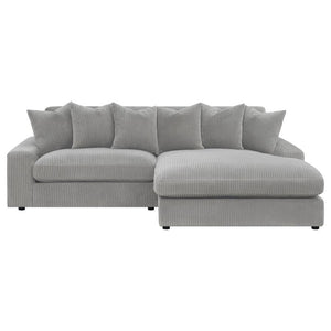 Blaine - Reversible Upholstered Chaise Sectional Sofa - Fog