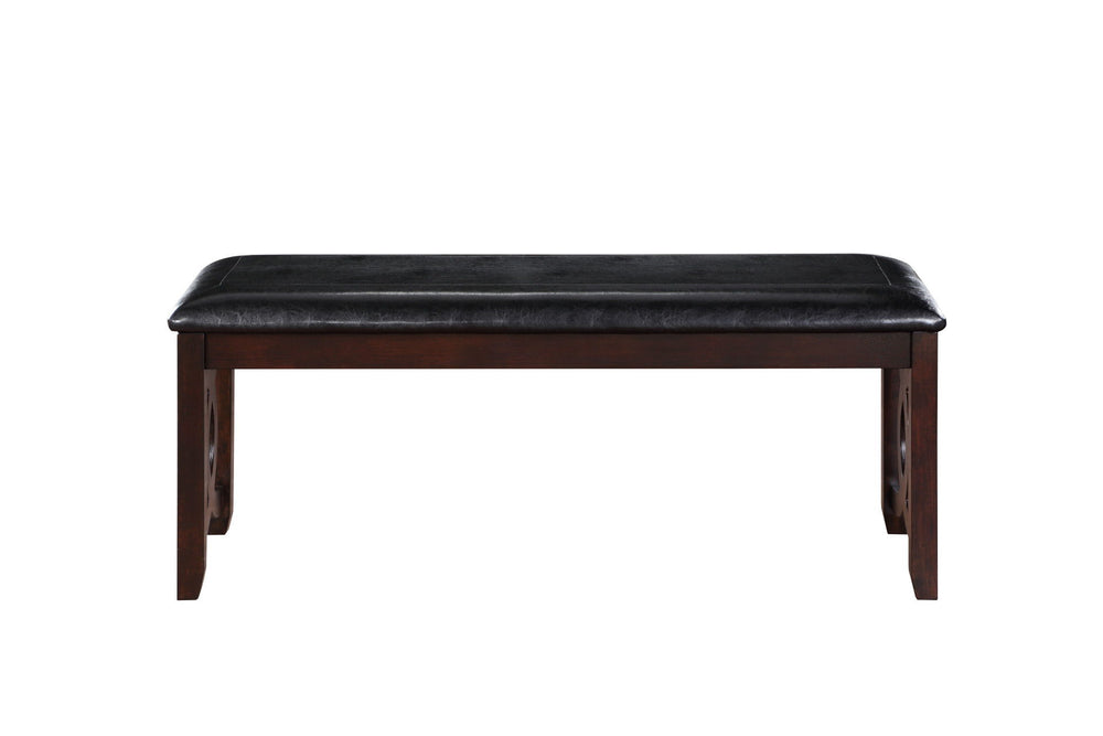 Complete your dining set or add extra seating in your home with the New Classic Furniture Gia Upholstered Dining Bench, a versatile and stylish addition to your space. Crafted from solid Rubberwood and Mindi veneers, this bench offers both durability and 