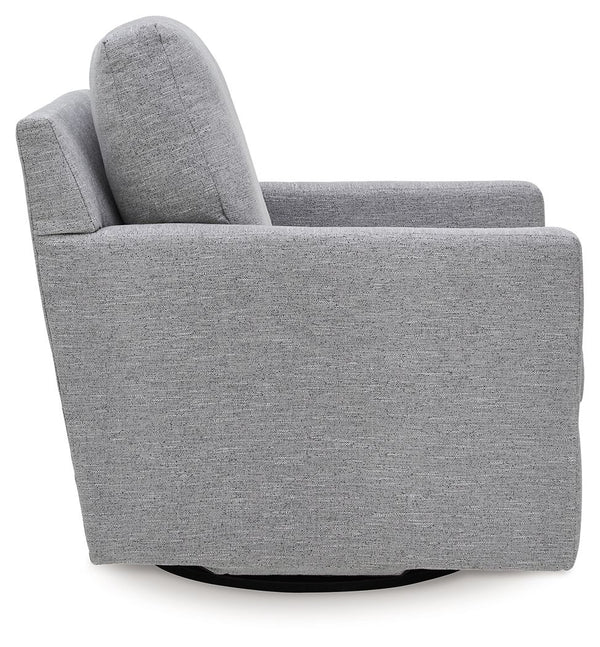 Freybourne Next-Gen Nuvella - Pewter - Swivel Accent Chair