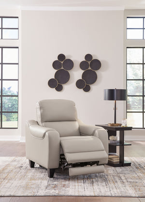 Mercomatic - Gray - Power Recliner With Adj Headrest