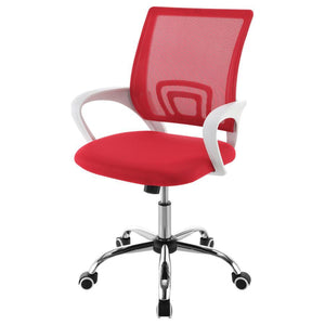 Felton - Upholstered Adjustable Home Office Desk Chair - Red