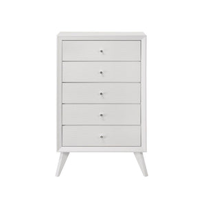  the Cerys offers sleek clean lines for a contemporary take. The low-profile bed features a slatted headboard that makes the bed appear airy. Tying in the whole collection are the squared wooden tapered legs providing a stylish visua