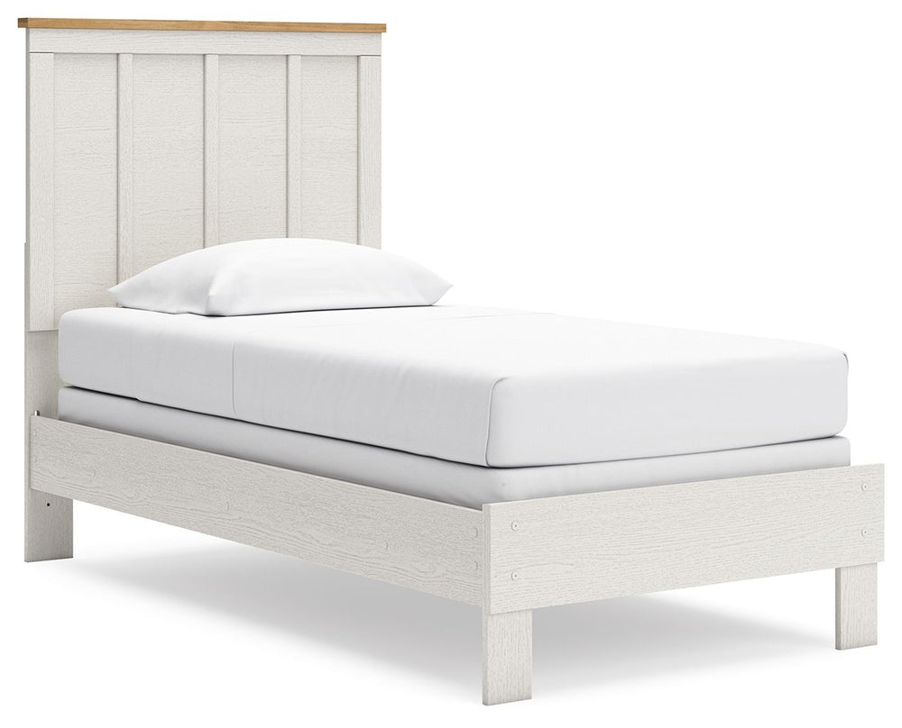 Create a serene countryside retreat with this twin bed. A two-tone design effortlessly adds farmhouse style, while the clean-lined panel headboard enhances its charming appeal. Looking for furniture that offers a peaceful escape from your daily routine? T