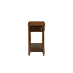  this Bertie side table collection does not take away from living space while still offering open storage as well as a drawer. Offered in four colors white