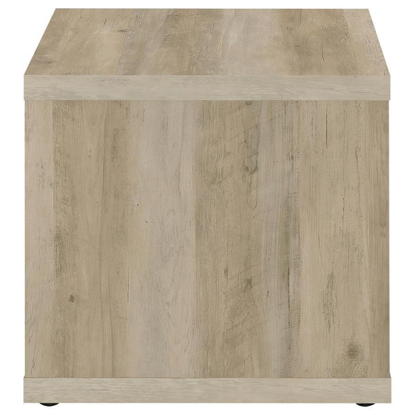 Frisco - Square Engineered Wood Side End Table - Distressed Pine