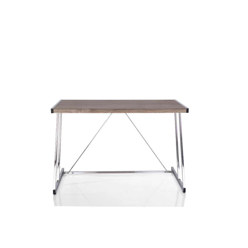 The Finis desk combines a sleek style with dynamic angular lines. The wooden top and metal base create a useful work space as well as an elegant accent to any compact space. This desk features a USB Charging Dock conveniently adding the extra benefit of a