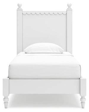 Mollviney - White - Twin Panel Bed