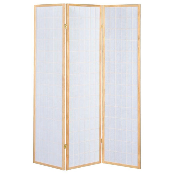 Carrie - 3-Panel Room Divider Folding Shoji Screen - Natural