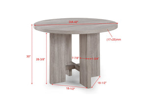 Amara - 5 Piece Round Dining Set Drift Wood - Drift Wood