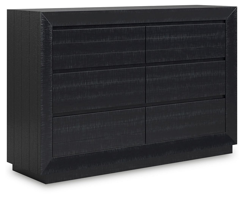 The heavily distressed surface of this dresser reflects balance between farmhouse and contemporary style. With streamlined storage and a timeless design thatâ€™s equal parts cool and casual, it offers uncomplicated sophistication with a modern edge.<br><b
