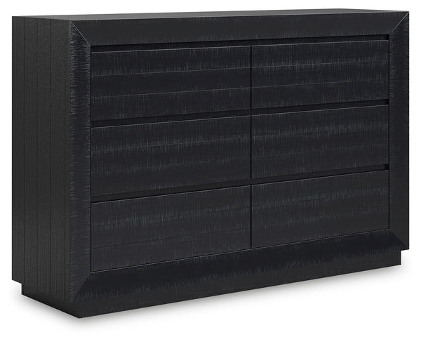 The heavily distressed surface of this dresser reflects balance between farmhouse and contemporary style. With streamlined storage and a timeless design thatâ€™s equal parts cool and casual, it offers uncomplicated sophistication with a modern edge.<br><b
