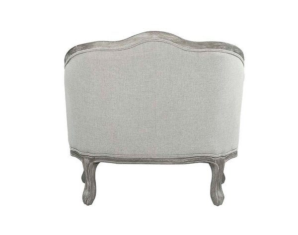 Samael - Chair - Gray Linen & Gray Oak Finish