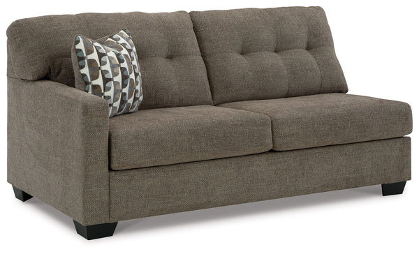 This left-arm facing sofa is made with polyester upholstery. Pairs with other items in the series to make a sectional.<br><br><b>Additional Dimensions</b><br><ul><li>Arm height: 25-"</li><li>Seat depth: 22-"</li><li>Seat height: 20-"</li><li>Top of cushio