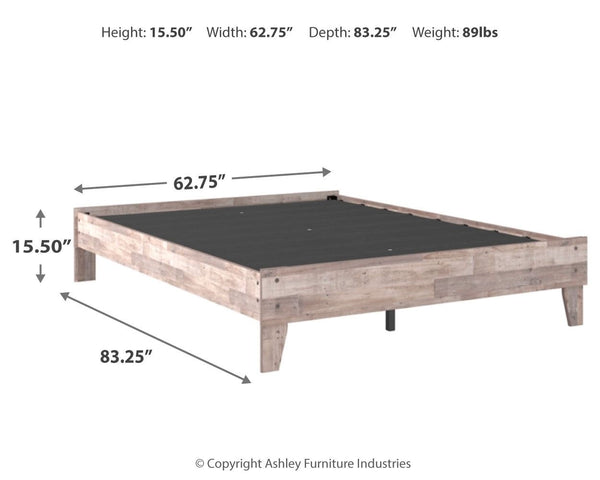 Neilsville - Whitewash - Queen Platform Bed