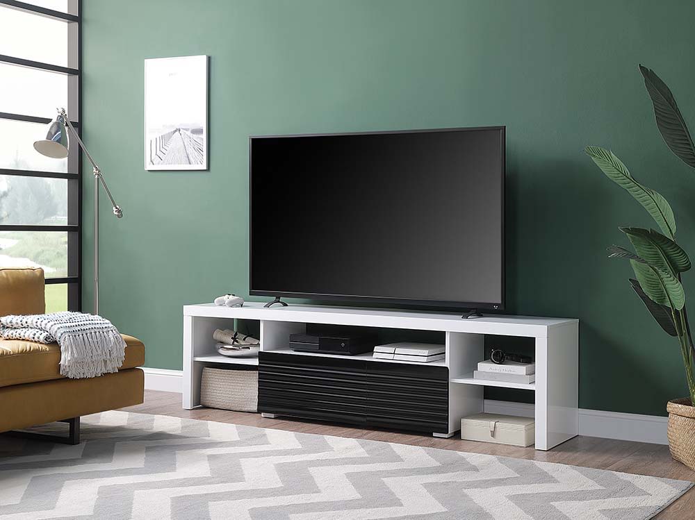 Buck II - TV Stand - White - 75-"