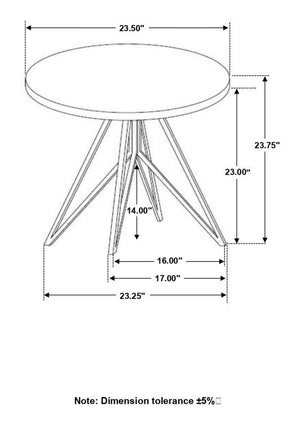 Hadi - Round Smart Top Side End Table - Cement