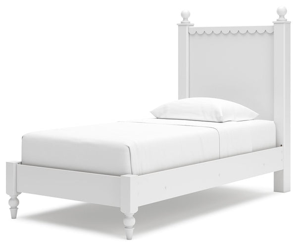 Mollviney - White - Twin Panel Bed