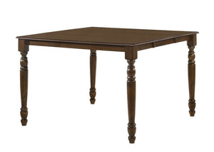 Counter height tables are a great option for smaller spaces, they help create a more open and airy look. They also create a more casual look in your dining space. The Dylan counter height collection is great at achieving those aspects. In airy buttermilk 