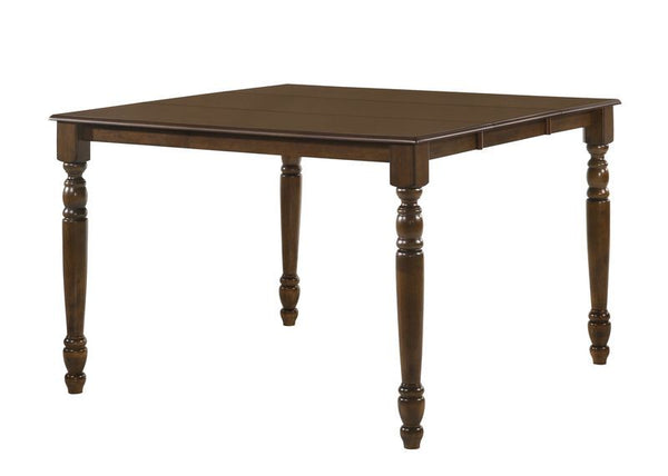 Counter height tables are a great option for smaller spaces, they help create a more open and airy look. They also create a more casual look in your dining space. The Dylan counter height collection is great at achieving those aspects. In airy buttermilk 