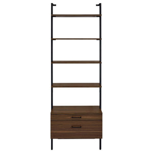 Owens - 4-Shelf Storage Wall Bookshelf - Walnut