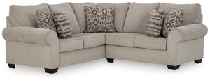 Whether your vision is traditional or cozy farmhouse, this sectional has the corner on style. Merging ultimate comfort with striking good looks, this chic seating includes coordinating accent pillows for that much more feel-good allure.<br/><br/><b>Produc