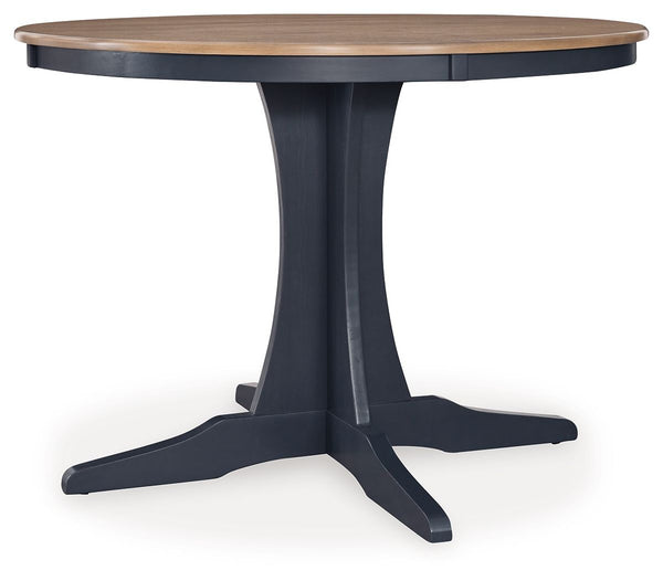 This dining table satisfies your hunger for affordable, on-trend style. A two-tone finish elevates the casual design with modern appeal. Short on space? This table is designed to complement apartments and smaller homes. It-'s a fashionable solution for di