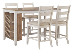  simply striking table doubles the charm with a brown tone top with plank effect