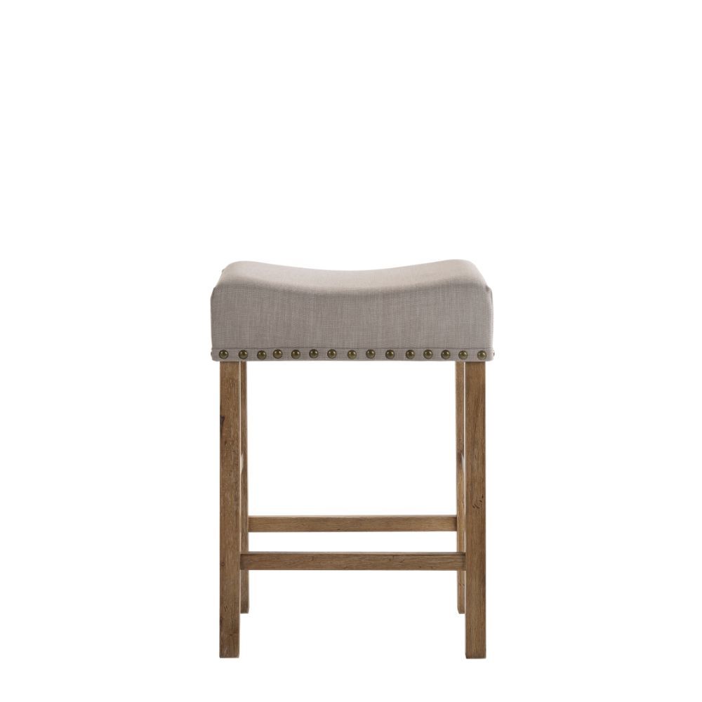 The Martha II Counter Height Stool will anchor any dining area in effortless style. This contemporary armless and backless features a wood frame and is perfect for weekday meals and family gatherings alike. The versatile cushioned stool is upholstered in 