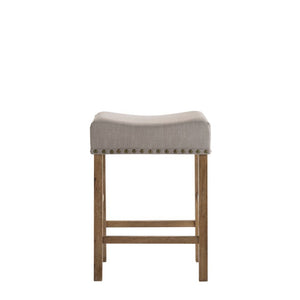 The Martha II Counter Height Stool will anchor any dining area in effortless style. This contemporary armless and backless features a wood frame and is perfect for weekday meals and family gatherings alike. The versatile cushioned stool is upholstered in 