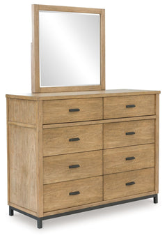 Sleek in its simplicity, this dresser and mirror set takes a relaxed approach to refinement. Its mixed-material design brings a trendy urban-chic feel to your morning and nighttime routines, while functional features keep your bedroom clutter-free. Clothe