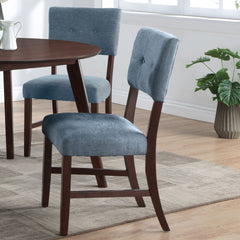 The Tioga Dining Chairs, available in sets of two, bring durable craftsmanship and modern style to your dining space. Each chair is constructed from solid Rubberwood and reinforced with base stretchers, ensuring strong and stable support. With clean lines
