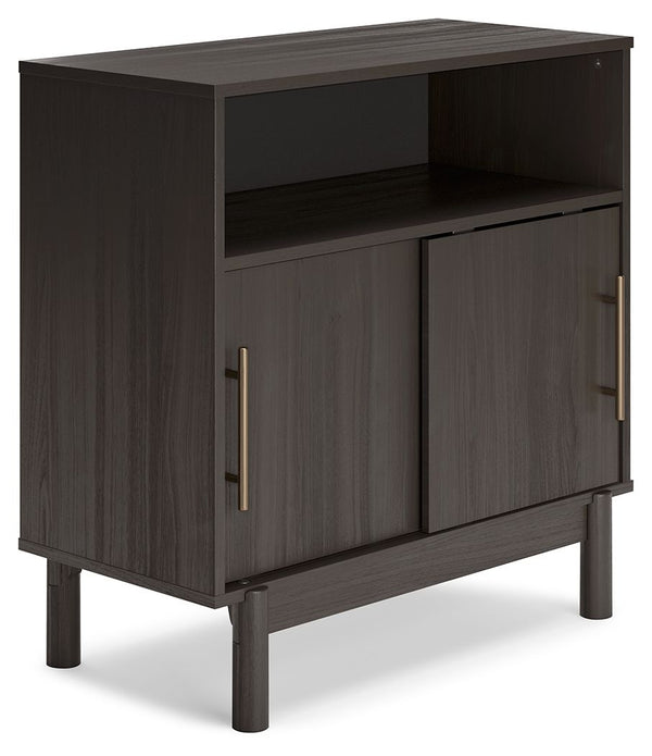 With clean lines evoking a true mid-century spirit, this accent cabinet creates a sense of modern harmony in your room. The subtle warm gray finish and black burnished goldtone handles add an authentically modern touch. Elevate your environment to coolly 