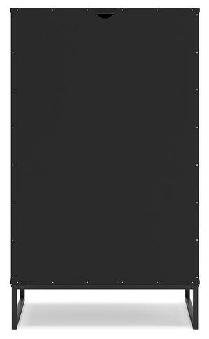 Socalle - Black - Five Drawer Chest