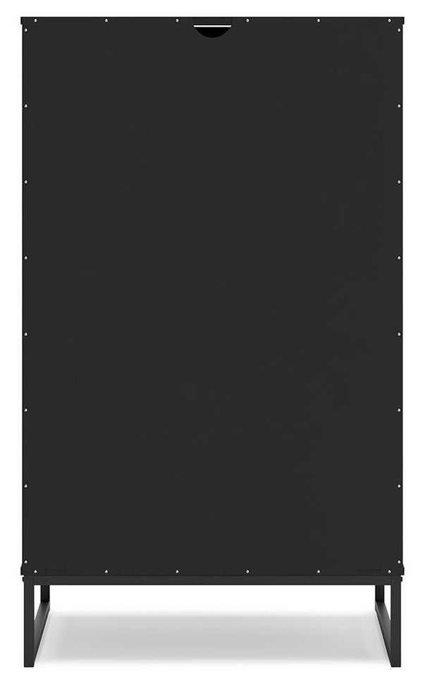 Socalle - Black - Five Drawer Chest