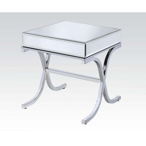 KD, Square Table (No Storage) â€¢ Mirrored Top: 5mm Traditional Mirror Beveled 15mm w/18mm PB â€¢ Metal -"X-" Base: Chrome Finish, Metal Tube: 13/26mm, 25/25mm â€¢â€¢ Top: 5Pc 5mm Clear Mirror: 508 x 508mm (1Pc), 506 x 96mm (4Pc)<br/><br/><b>Product Featu