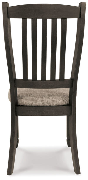 Tyler Creek - Black / Grayish Brown - Dining UPH Side Chair (Set of 2) - Slatback