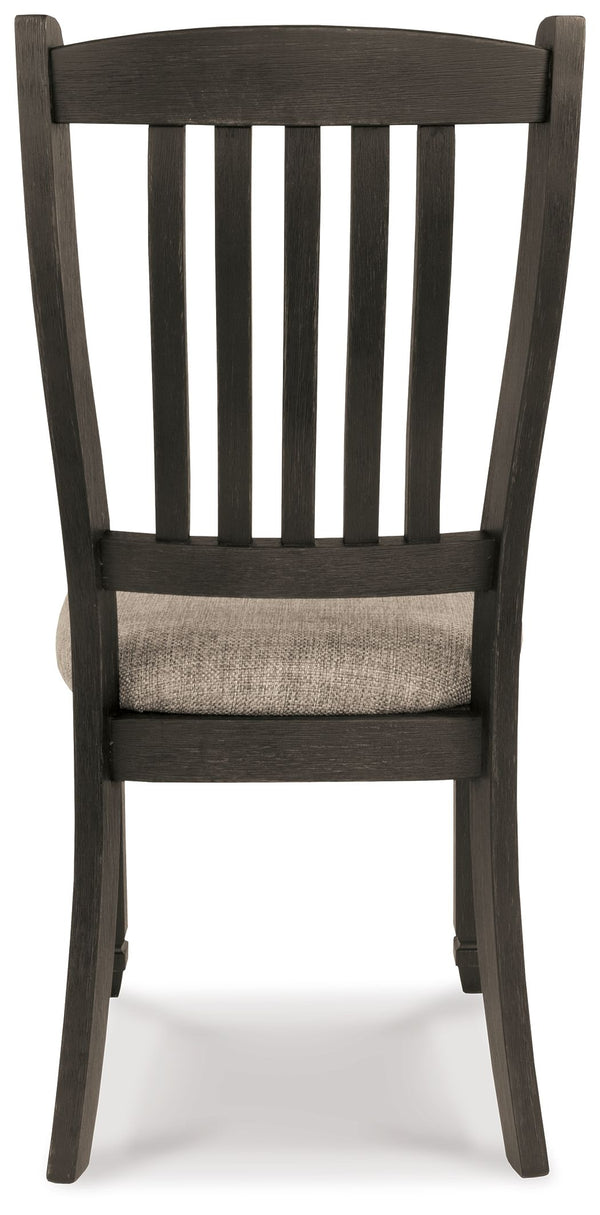 Tyler Creek - Black / Grayish Brown - Dining UPH Side Chair (Set of 2) - Slatback