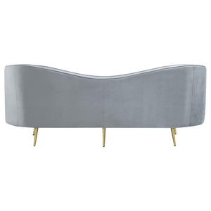 Sophia - Upholstered Channel Tufted Sofa - Gray