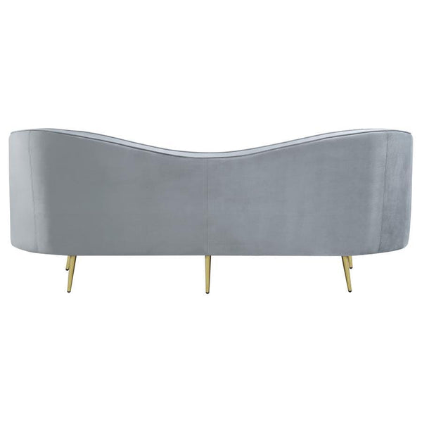 Sophia - Upholstered Channel Tufted Sofa - Gray