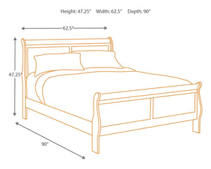 Alisdair - Dark Brown - Queen Sleigh Bed