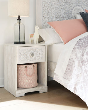  this whitewashed nightstand invites you to go to town. Its distinctive weatherworn finish conveys an easy-breezy sensibility