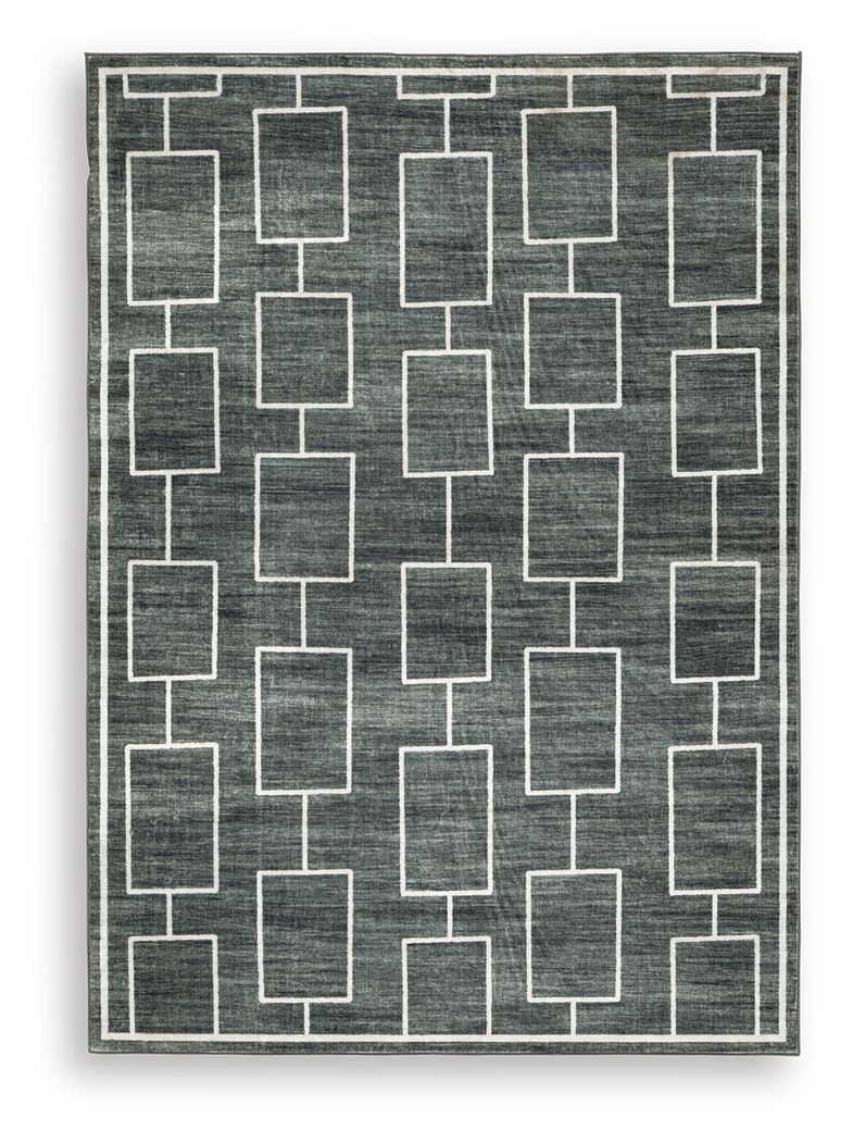 The soft, welcoming faux fur construction of this rug is complemented by a clean-lined geometric design. Its neutral black and gray tones give you the must-have versatility to pair it with existing contemporary decor. Plus it-'s machine washable for added