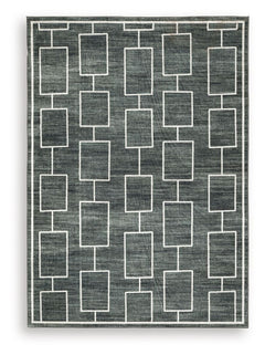 The soft, welcoming faux fur construction of this rug is complemented by a clean-lined geometric design. Its neutral black and gray tones give you the must-have versatility to pair it with existing contemporary decor. Plus it-'s machine washable for added