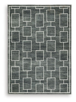 The soft, welcoming faux fur construction of this rug is complemented by a clean-lined geometric design. Its neutral black and gray tones give you the must-have versatility to pair it with existing contemporary decor. Plus it-'s machine washable for added