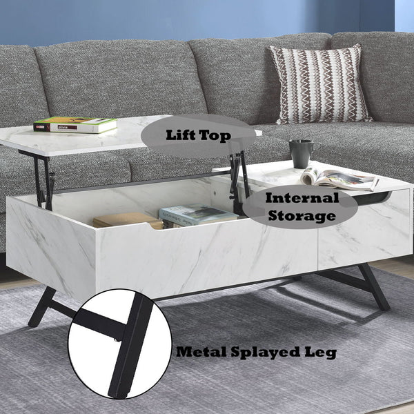 Throm - Coffee Table - White Finish