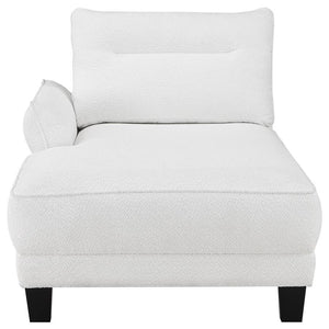 Caspian - Upholstered Curved Arm Chaise Sectional Sofa - White