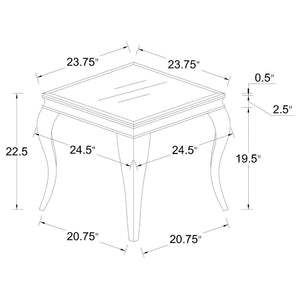 Carone - Square End Table - Chrome And Black