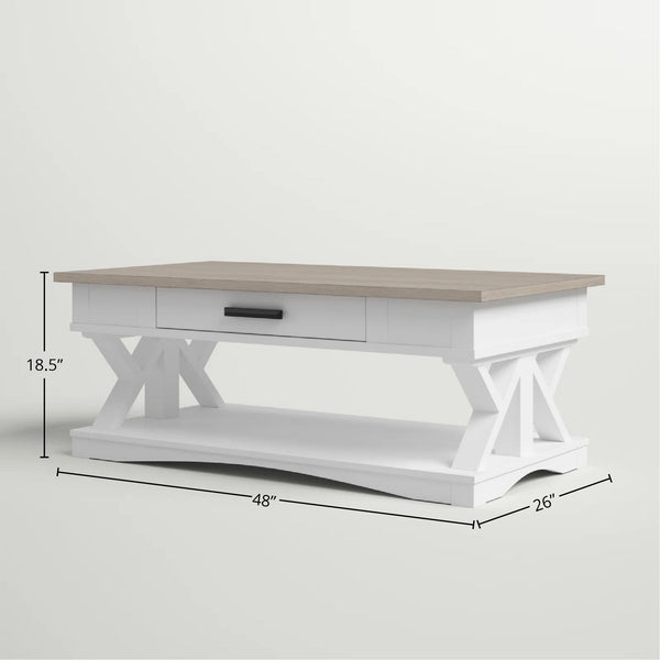 Americana Modern - Cocktail Table With 2 End Tables And Console Table - Cotton