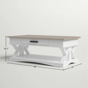 Americana Modern - Cocktail Table With 2 End Tables And Console Table With 3 Stools - Cotton