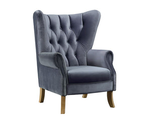 Adonis - Accent Chair - Gray Velvet